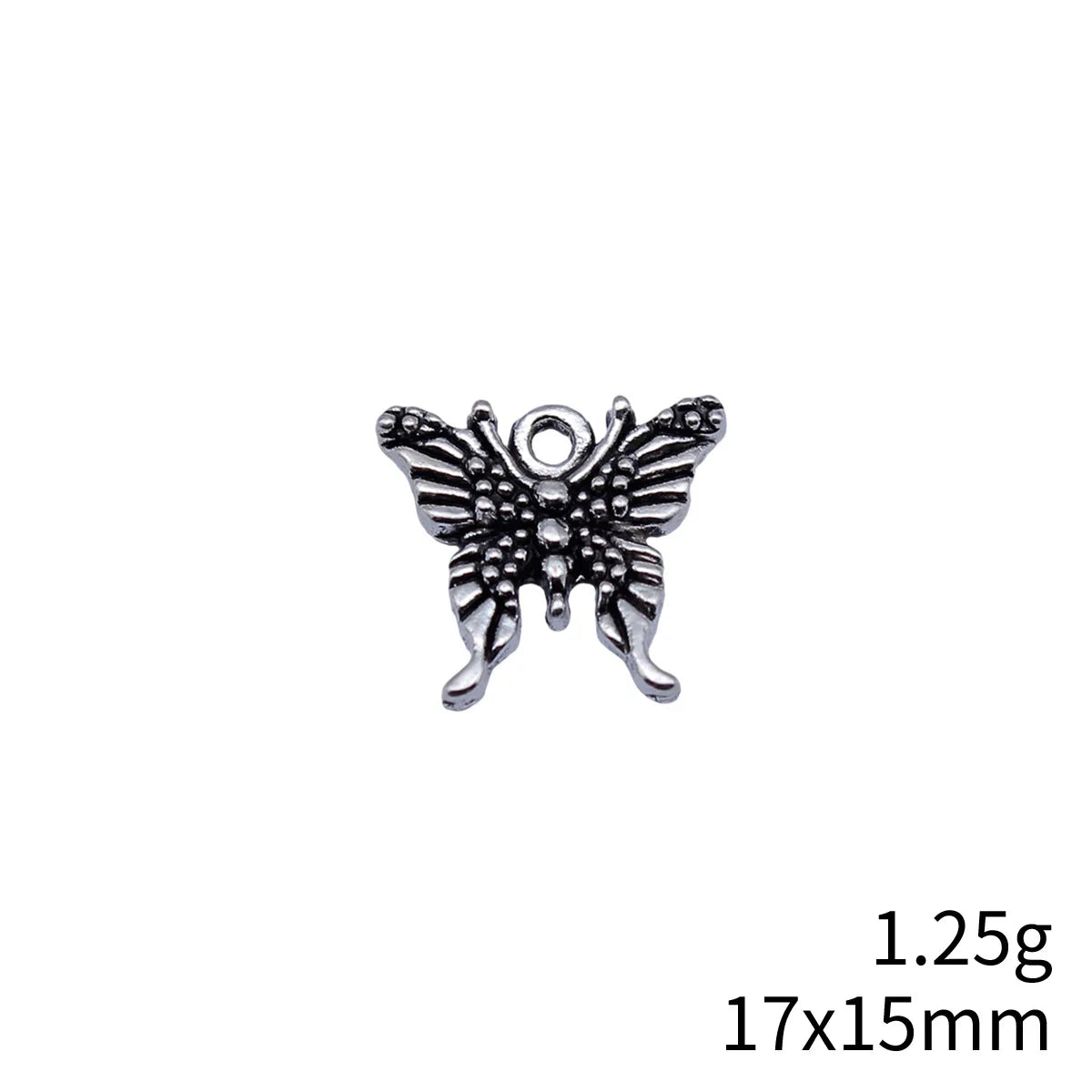 17x15mm 1.25g Antique Silver Zinc Alloy Butterfly Charm Pendant for DIY Necklace Bracelet Jewelry Making