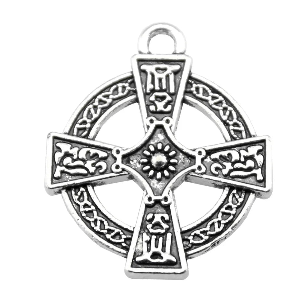 23x20mm 2.3g Antique Silver Zinc Alloy Cross Charm Pendant for DIY Necklace Bracelet Jewelry Making