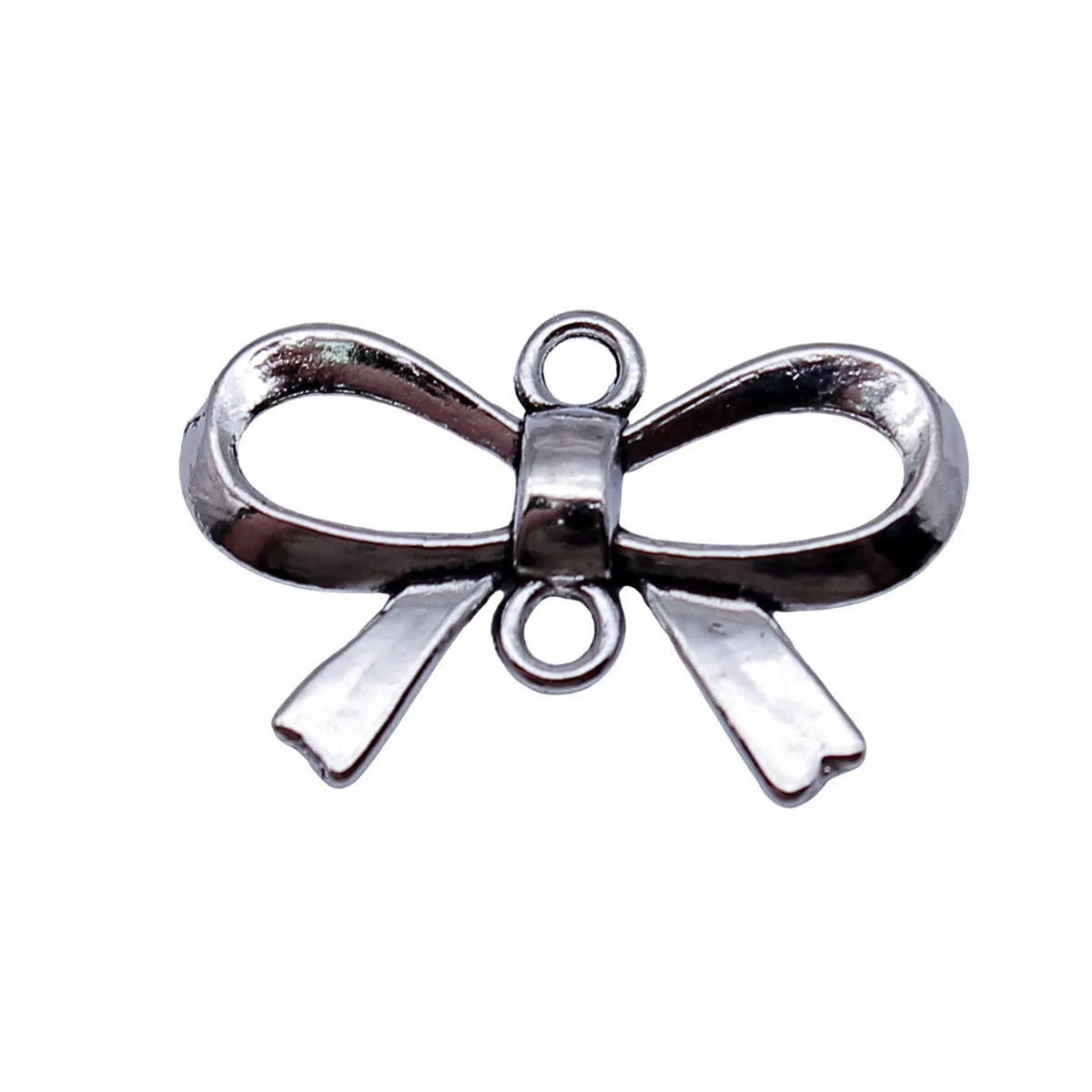 21x14mm 0.9g Antique Silver Zinc Alloy Bowknot Butterfly Connector Charm for DIY Bracelet Jewelry Making