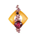 Luxury Geometric Square Crystal Glass Rhinestone Brooch, Elegant French Style Lapel Pin Suit Accessory
