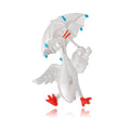 Cute Enamel Duck With Umbrella Alloy Brooch, Whimsical Animal Lapel Pin Corsage Gift For Women