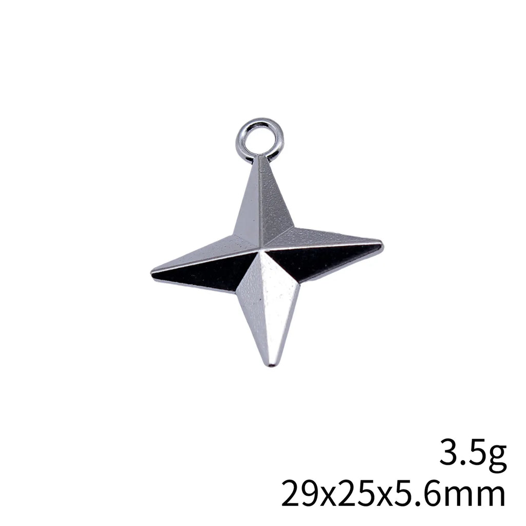 29x25x5.6mm 3.5g Multicolor Zinc Alloy Cross Star Charm Pendant for Necklace Bracelet DIY Jewelry Making