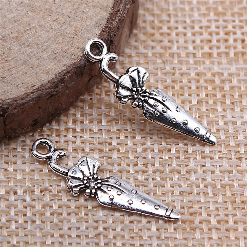 7x26mm 0.6g Multicolor Zinc Alloy Umbrella Charm Pendant for DIY Necklace Bracelet Earring Making