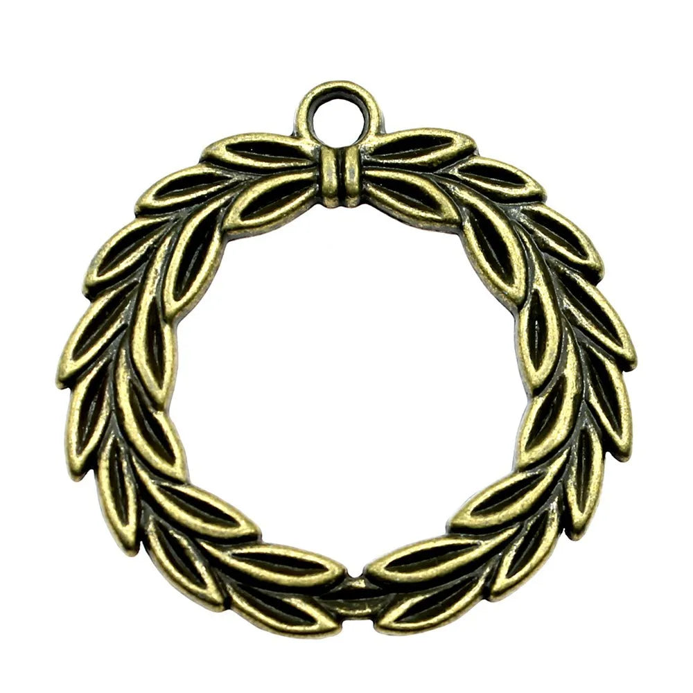 34mm 5.7g Multi Color Zinc Alloy Olive Branch Charm Pendant for DIY Necklace Bracelet Making