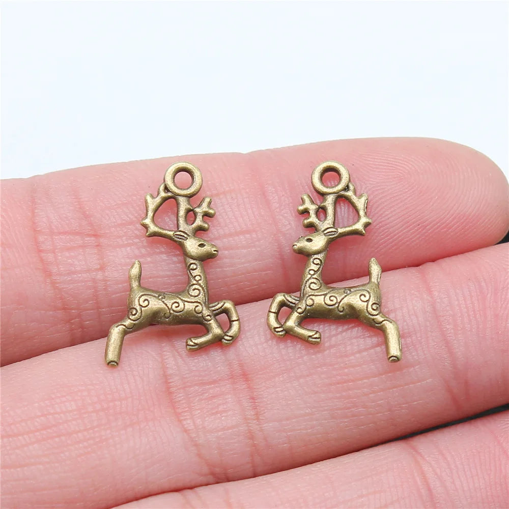 22x14mm 0.8g Zinc Alloy Reindeer charm pendant for Christmas DIY necklace bracelet jewelry making
