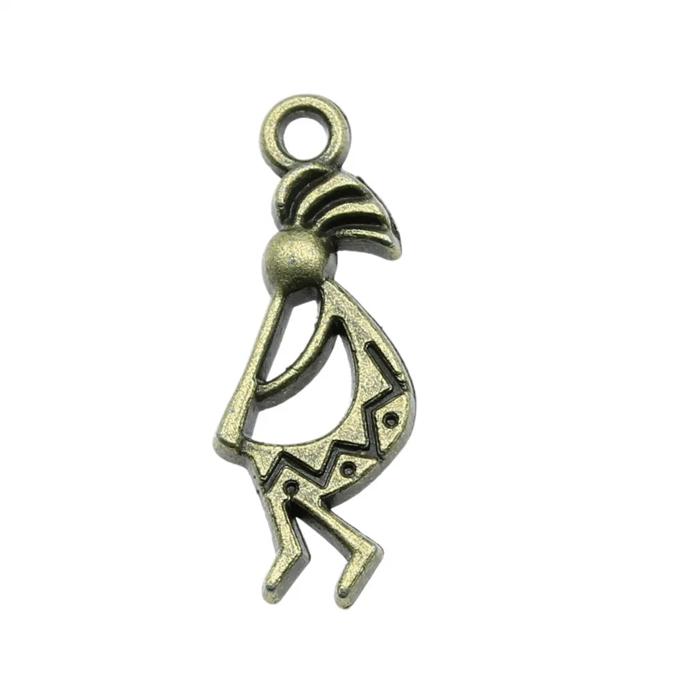 24x9mm 1g Multicolor Zinc Alloy Tribal Wizard Charm Pendant for DIY Necklace Bracelet Making