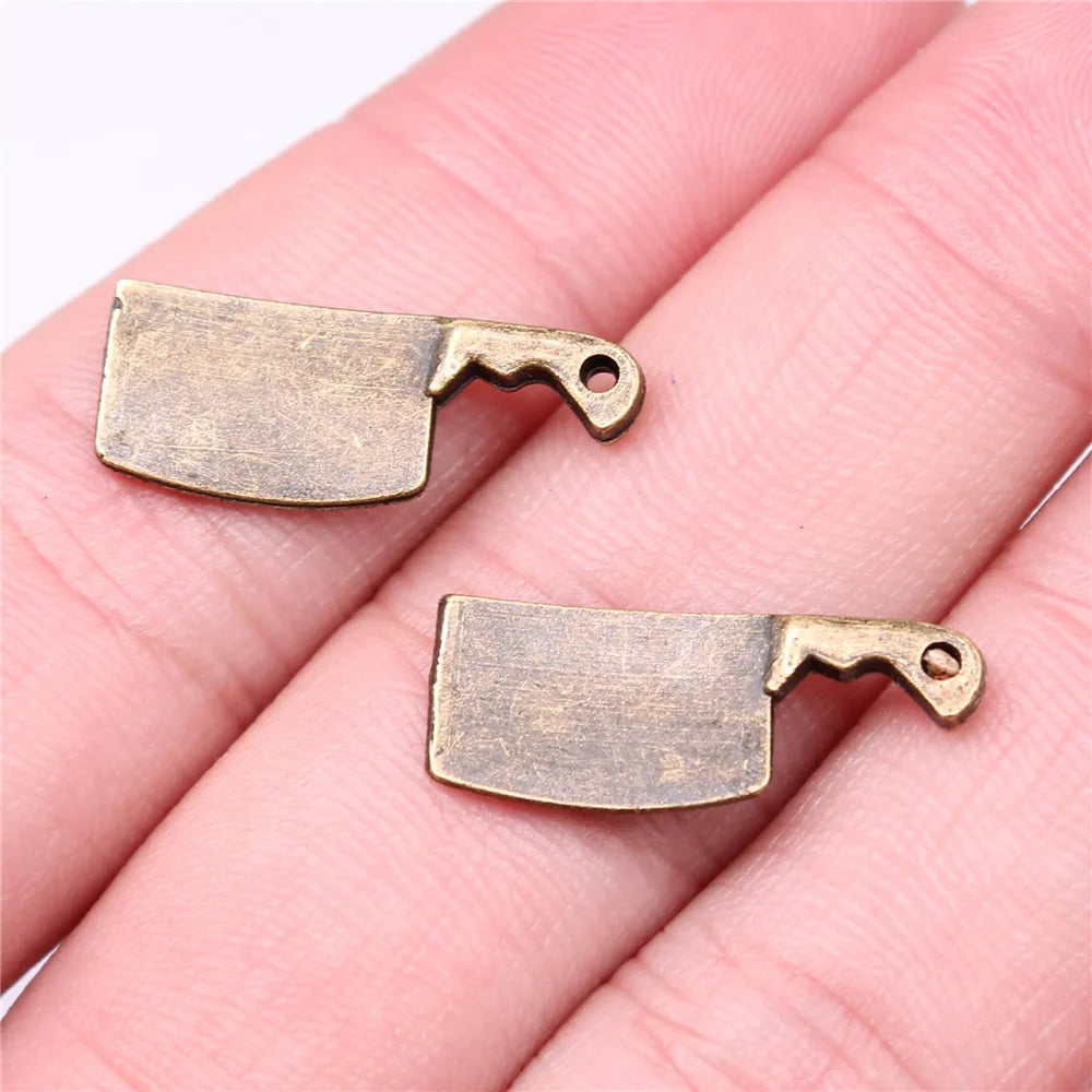 23x9mm 1g Multicolor Zinc Alloy Kitchen Knife Charm Pendant for DIY Bracelet Necklace Jewelry Making
