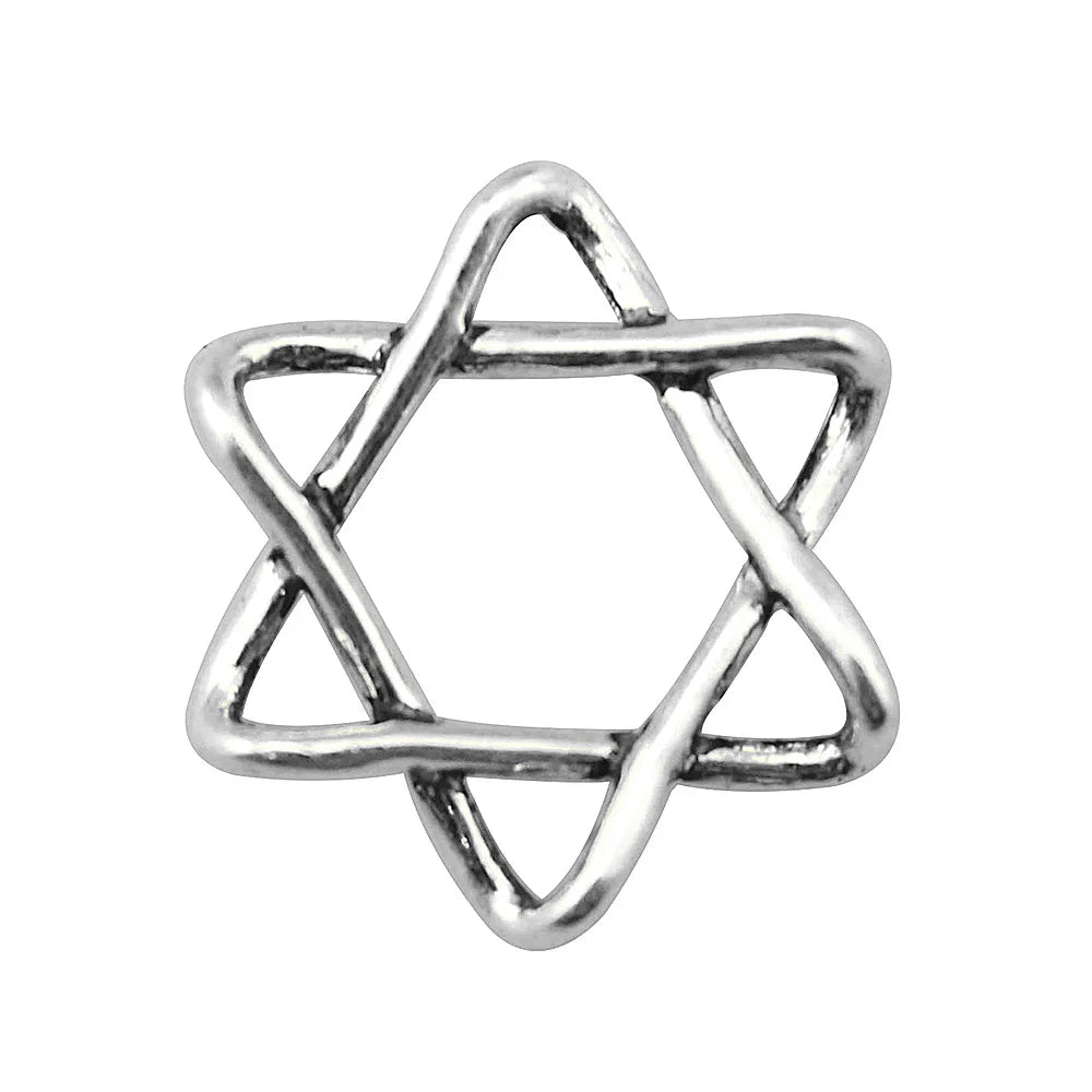 20x18mm 0.9g Multicolor Zinc Alloy Six Pointed Star Charm Pendant for DIY Necklace Bracelet Making