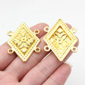 31x43mm 4g Multicolor Zinc Alloy Four Hole Body Chain Connector Charm for Waist Chain Forehead Chain