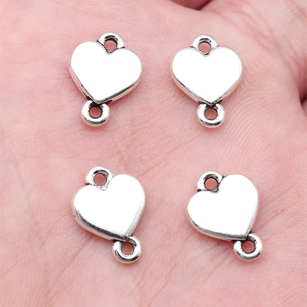 9x12mm 0.66g Multicolor zinc alloy Heart connector charm for DIY bracelet necklace jewelry making