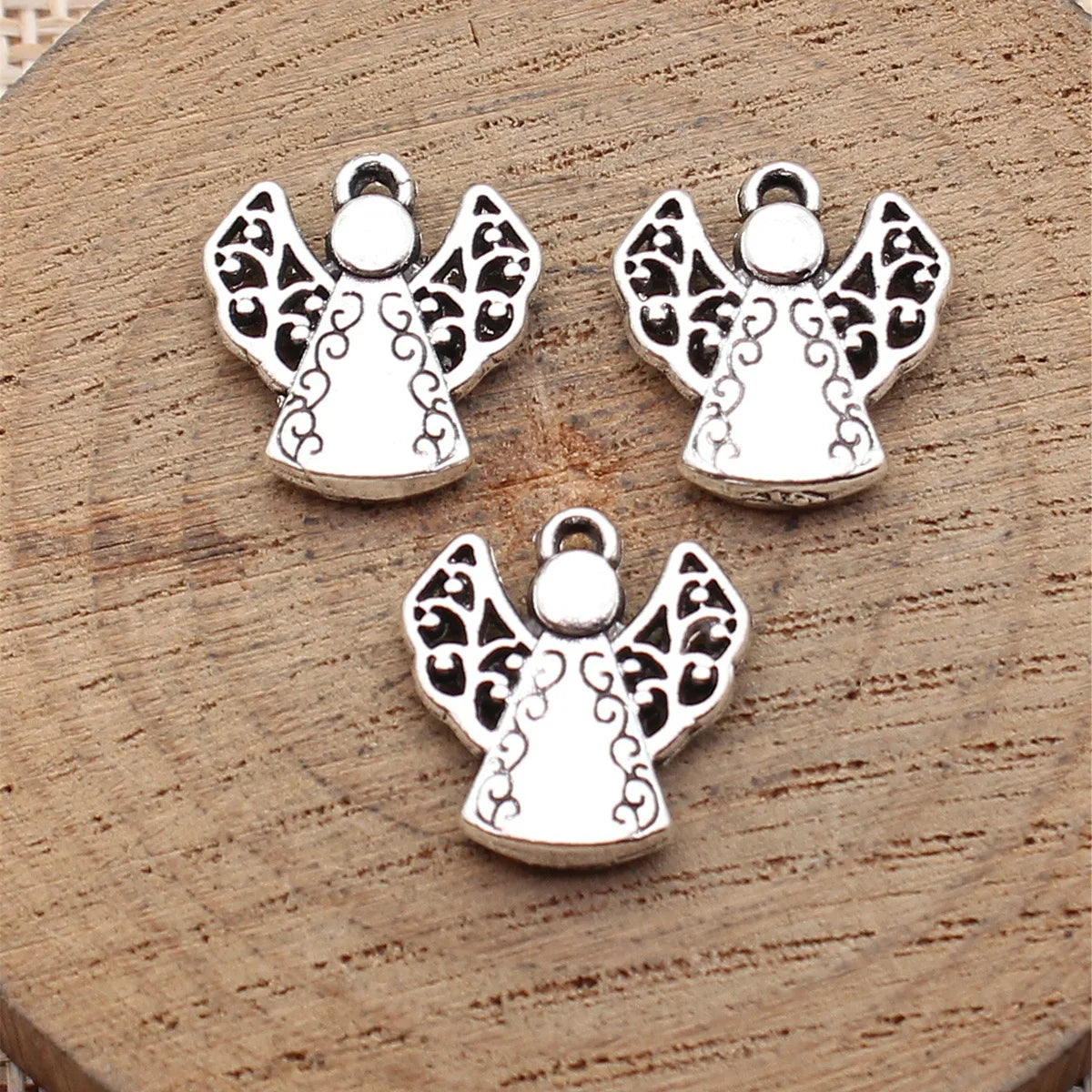 16x15mm 1.7g Multicolor Zinc Alloy Angel Charm Pendant for DIY Bracelet Necklace Jewelry Making
