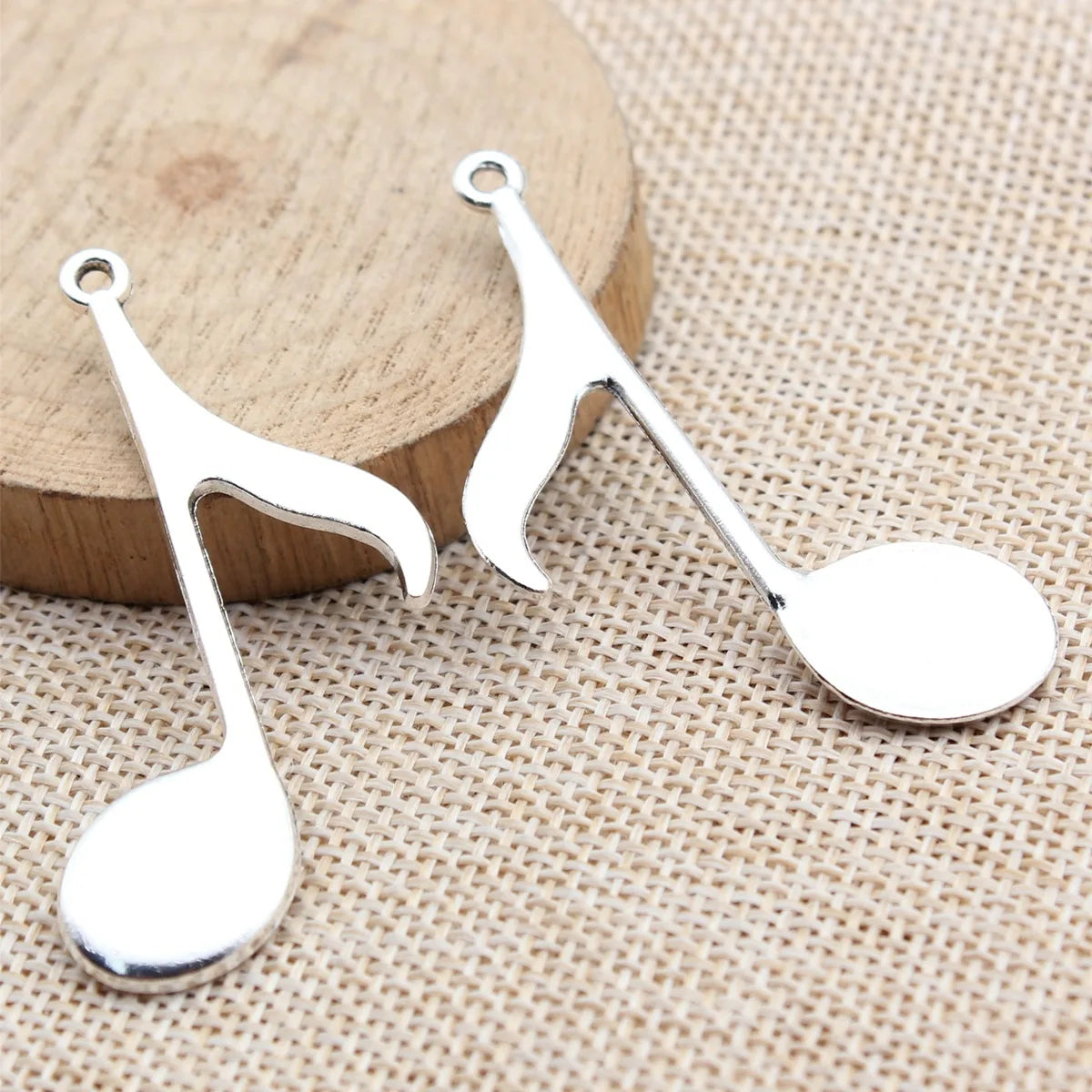 54x34mm 4.2g Antique Silver Zinc Alloy Music Note Charm Pendant for DIY Necklace Jewelry Making