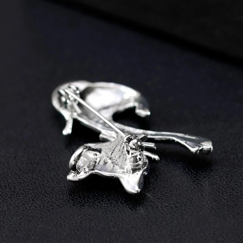 Cute Japanese Style Cat Eye Stone Cat Brooch With Gold Alloy Rhinestone Accents, Elegant Lapel Pin Gift