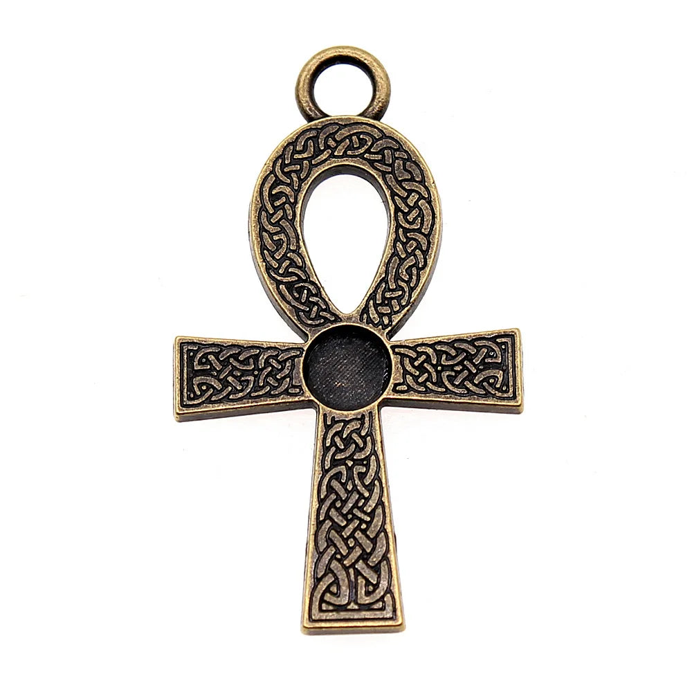 27x47mm 3.6g Multicolor Zinc Alloy Cross Charm Pendant for DIY Necklace Bracelet Making