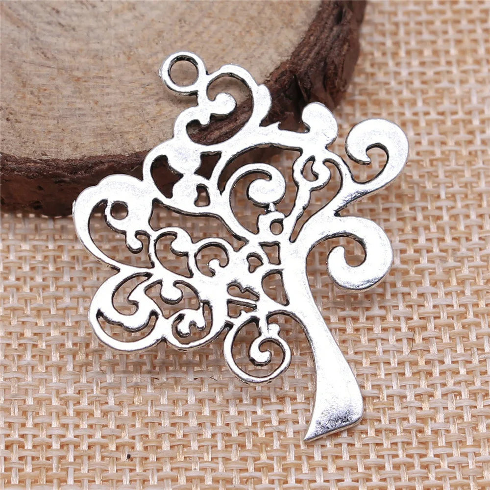 42x37mm 4.3g Multicolor Zinc Alloy Tree of Life Charm Pendant for Necklace Bracelet Jewelry Making