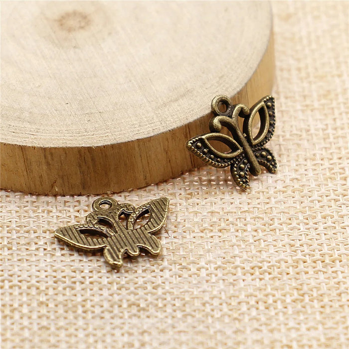 19x15mm 1g Multicolor Zinc Alloy Butterfly Charm Pendant for DIY Necklace Bracelet Jewelry Making