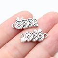 20x10mm 1.25g Antique Silver Zinc Alloy Chinese Coin Connector Charm for DIY Necklace Bracelet