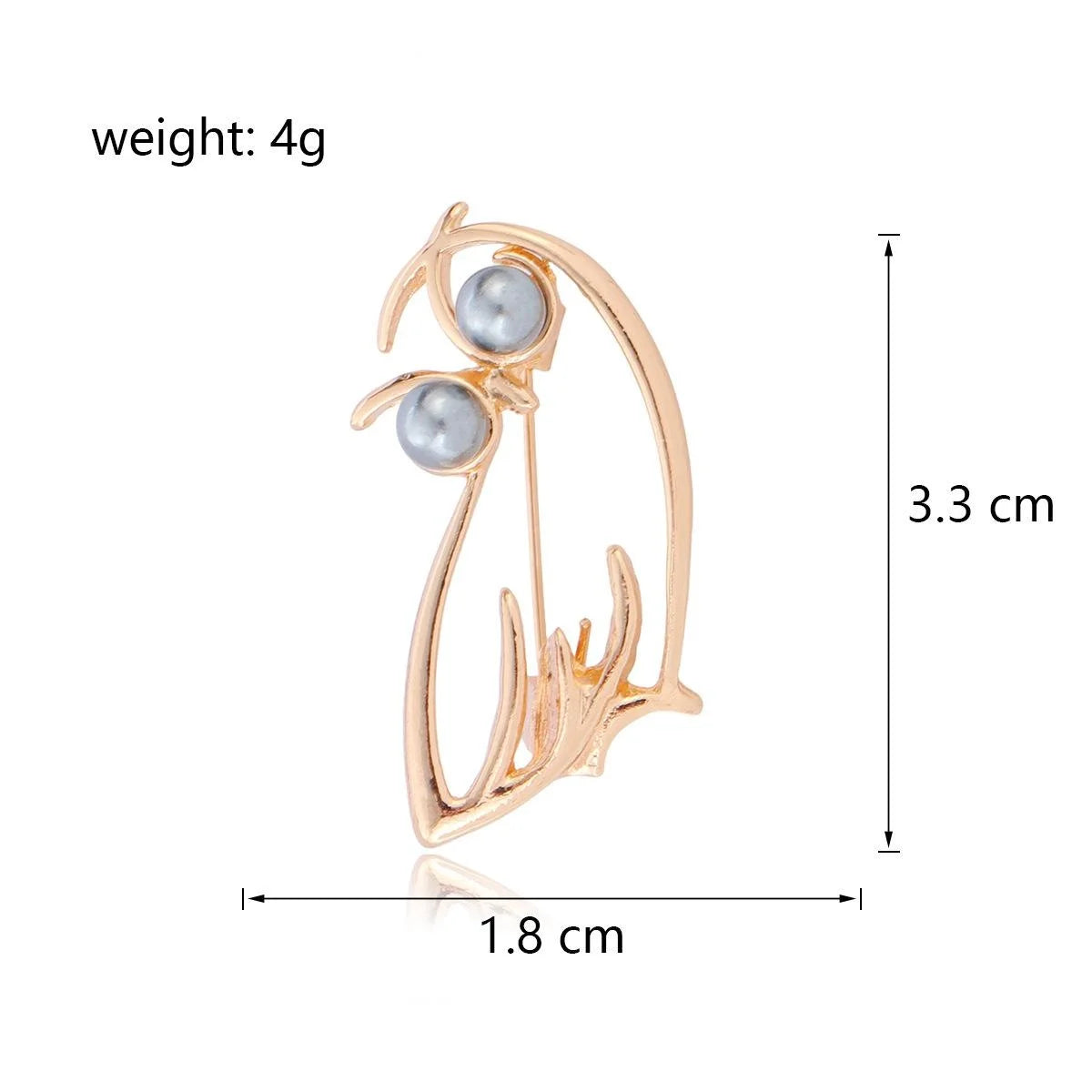 Elegant Hollow Owl Pearl Alloy Brooch For Women, Fashion Lapel Pin Corsage Suit Accessory Gift