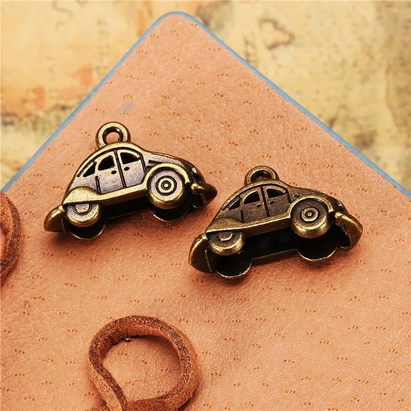 23x15MM Zinc Alloy Vintage Car Charm Pendant for DIY Necklace Bracelet Jewelry Making