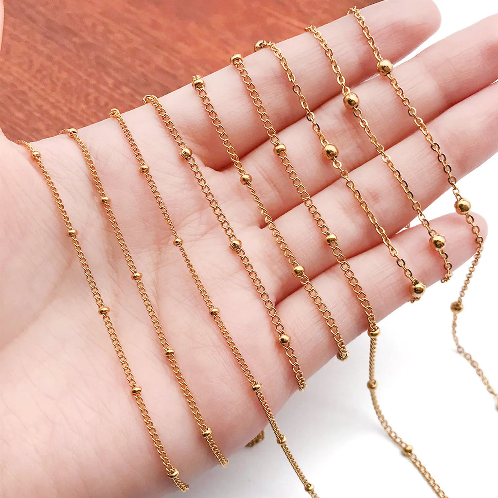 Stainless Steel O Ball Chain Connector Chains for DIY Tassel Necklace Jewelry Making