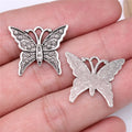 25x21mm 1.5g Antique Silver Zinc Alloy Butterfly Charm Pendant for DIY Necklace Bracelet Jewelry Making