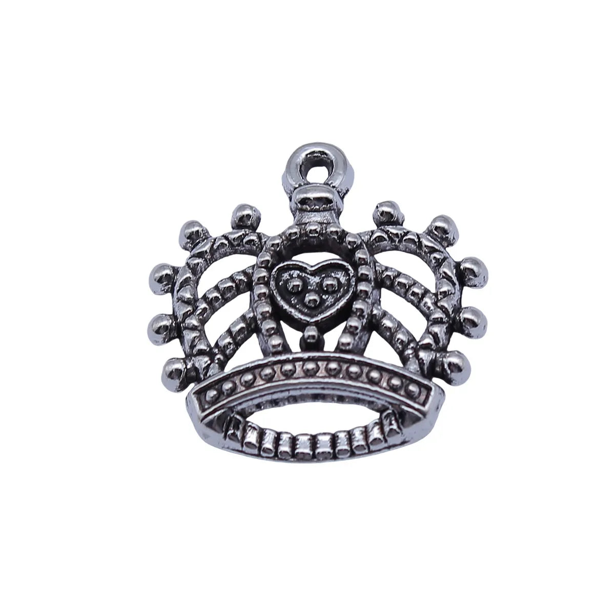 20x20mm 1.6g Antique Silver Zinc Alloy Crown Charm Pendant for Necklace Bracelet DIY Jewelry