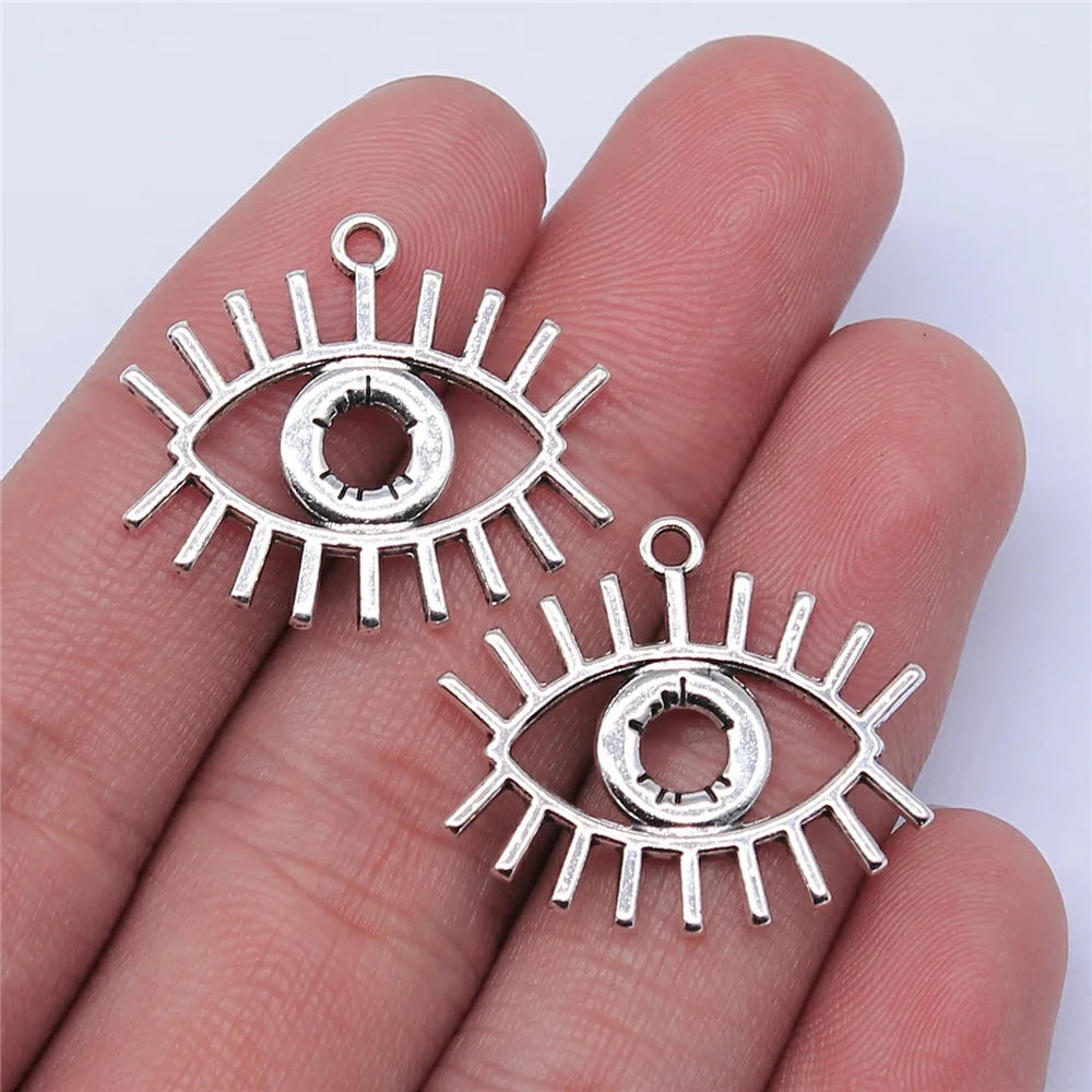 26x22mm 1.9g Multicolor Zinc Alloy Eye Charm Pendant for DIY Necklace Bracelet Jewelry Making
