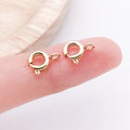 Copper Round Spring Ring Clasp Connector for DIY Bracelet Necklace Finishing