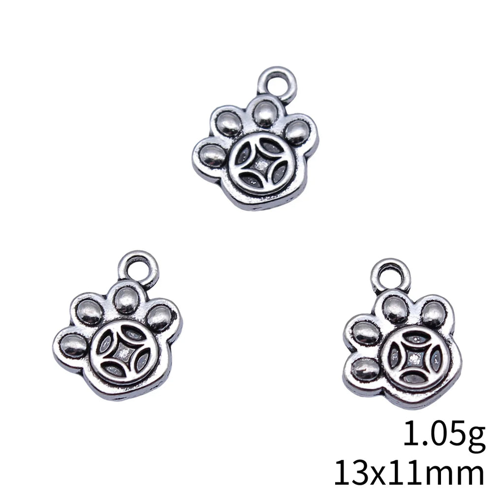 13x11mm 1.05g Antique Silver Zinc Alloy Coin Claw Charm Pendant for Necklace Bracelet DIY Jewelry