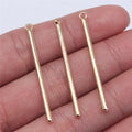 3x41mm 0.9g KC Gold Zinc Alloy Long Bar Earring Charm Pendant for DIY Earrings Jewelry Making
