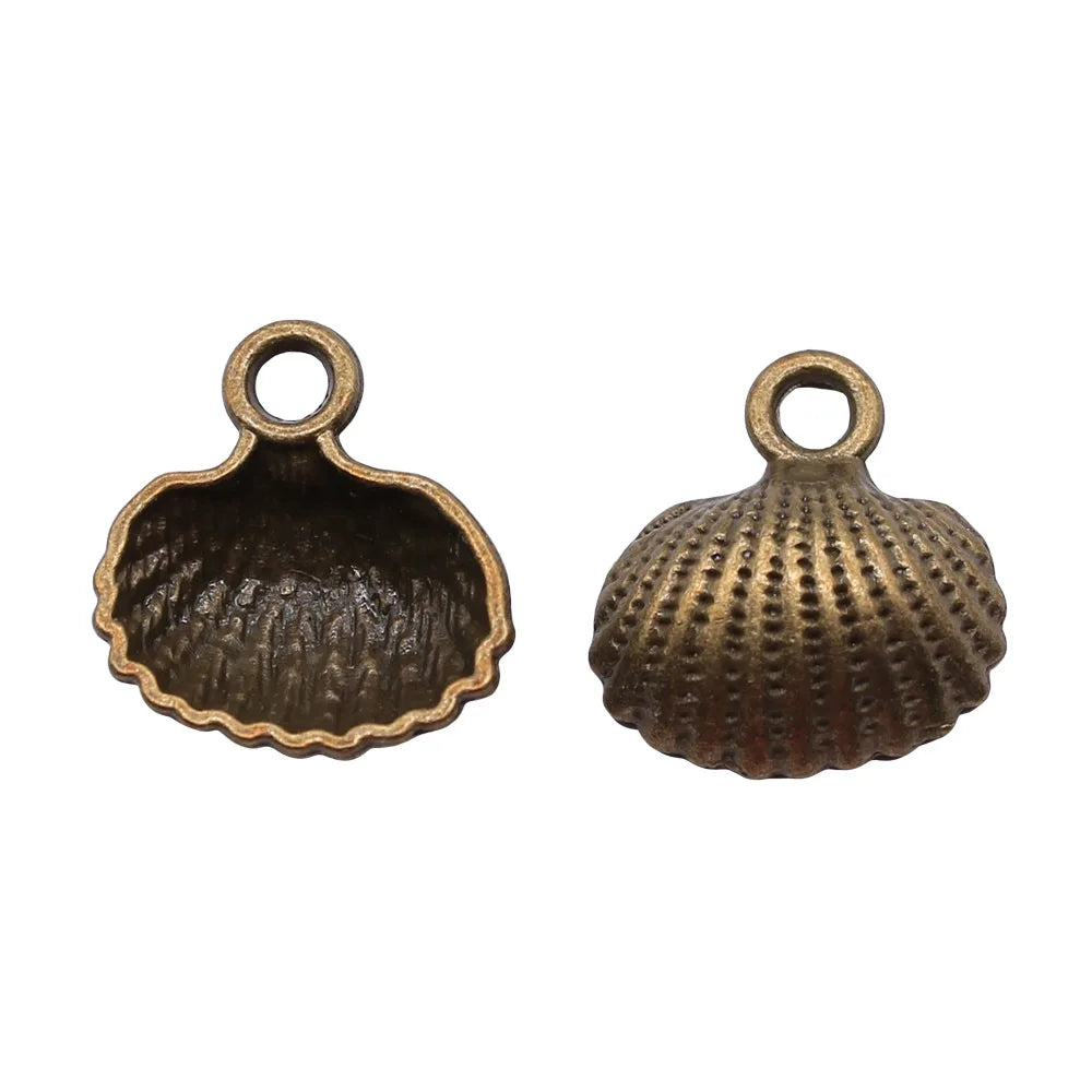 18x17mm 1.2g Multicolor Zinc Alloy Shell Charm Pendant for DIY Necklace Bracelet Jewelry Making