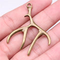 51x40mm 4.3g Multicolor Zinc Alloy Deer Antler Charm Pendant for Necklace Bracelet Making