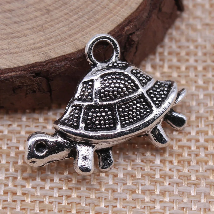 27x19mm 1.9g Multicolor Zinc Alloy Turtle Charm Pendant for Ocean Animal DIY Jewelry Accessories