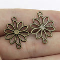 25x19mm 1.1g Multicolor Zinc Alloy Flower Connector Charm for DIY Bracelet Necklace Jewelry Making