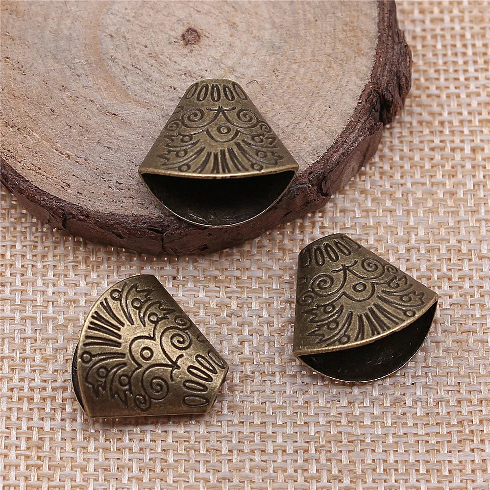 18x19x10mm 1.6g Multicolor Zinc Alloy Shell Bead Cap Tassel End Cap for DIY Earrings Bracelet Making