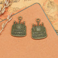 22x15MM Zinc Alloy Birthday Cake Charm Pendant for DIY Necklace Bracelet Jewelry Making