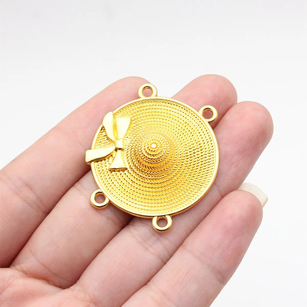 36x33mm 5g Multicolor Zinc Alloy 4 Hole Connector Charm for Body Chain Waist Chain Headpiece DIY