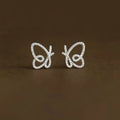 Original Design Micro Pave Zircon Hollow Butterfly Stud Earrings Sweet Niche Copper Jewelry
