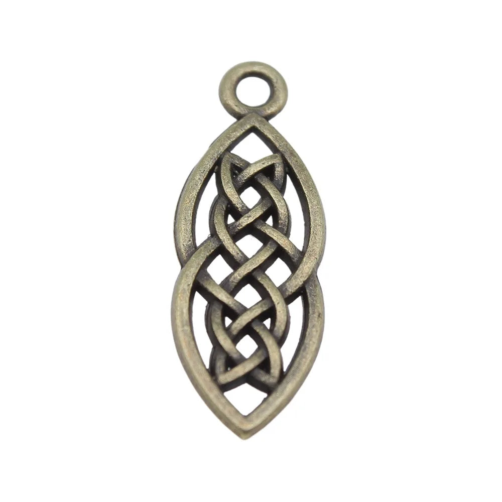 10x26mm 1.4g Multicolor Zinc Alloy Irish Knot Charm Pendant for DIY Necklace Bracelet Making