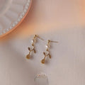 Handmade Freshwater Pearl Rose Stud Earrings, Minimalist Floral Geometric Jewelry
