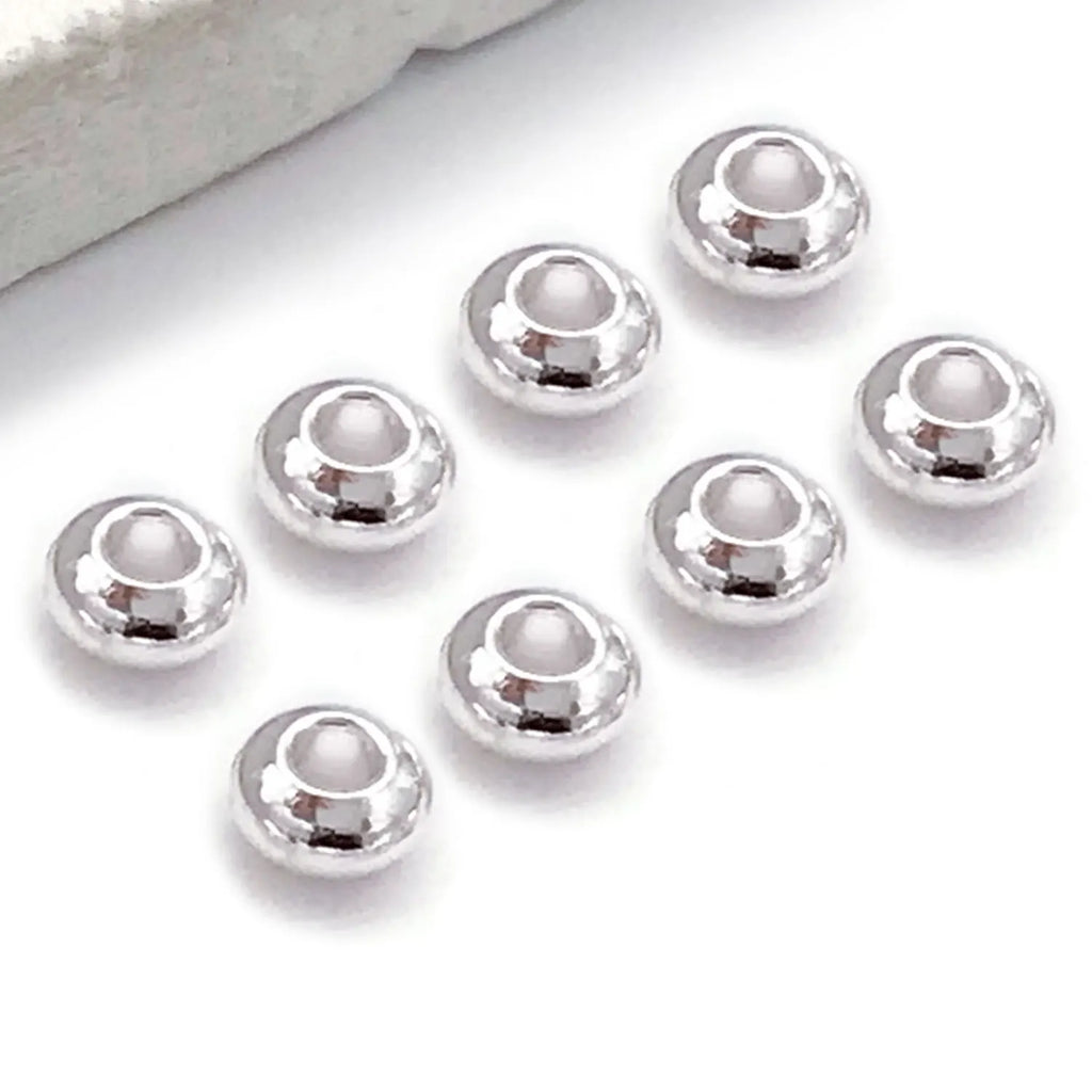 5mm 18K Gold Plated Copper Alloy Abacus Flying Saucer Spacer Beads for DIY Bracelet