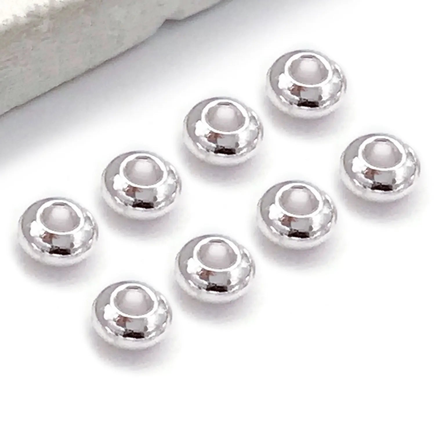 5mm 18K Gold Plated Copper Alloy Abacus Flying Saucer Spacer Beads for DIY Bracelet