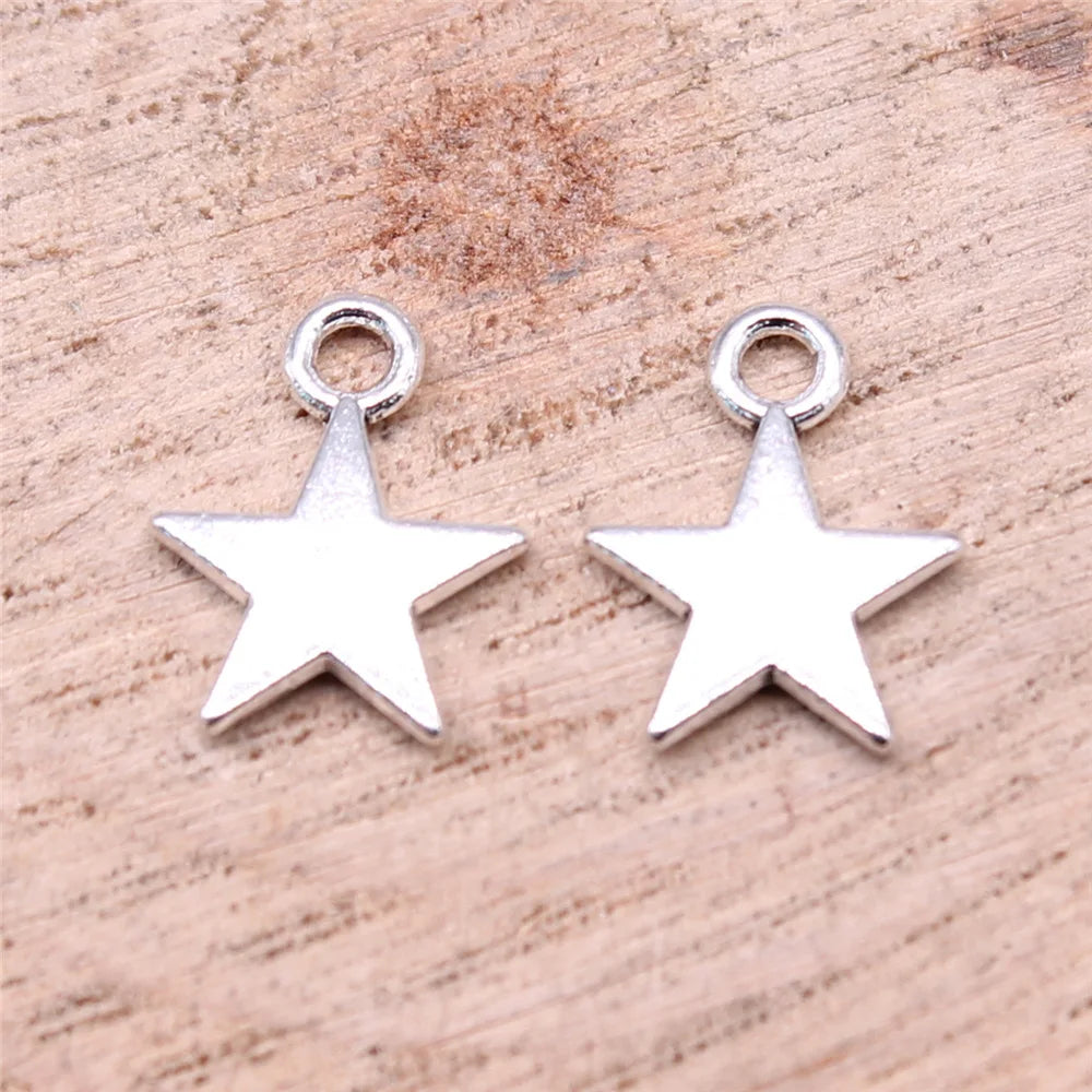 12x10mm 0.4g Multicolor Zinc Alloy Small Star Charm Pendant for DIY Necklace Bracelet Jewelry Making