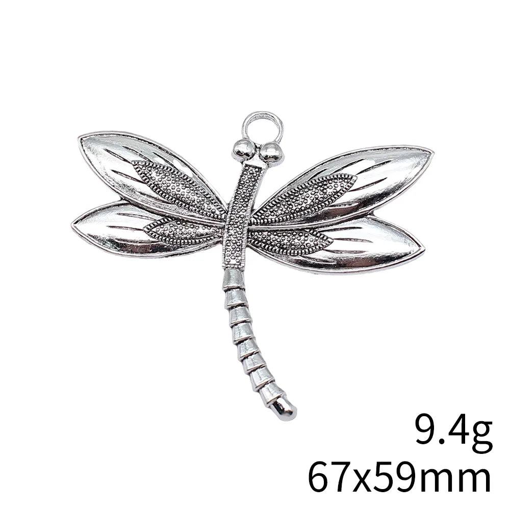67x59mm 9.4g Multicolor Zinc Alloy Dragonfly Charm Pendant for DIY Necklace Bracelet Jewelry Making