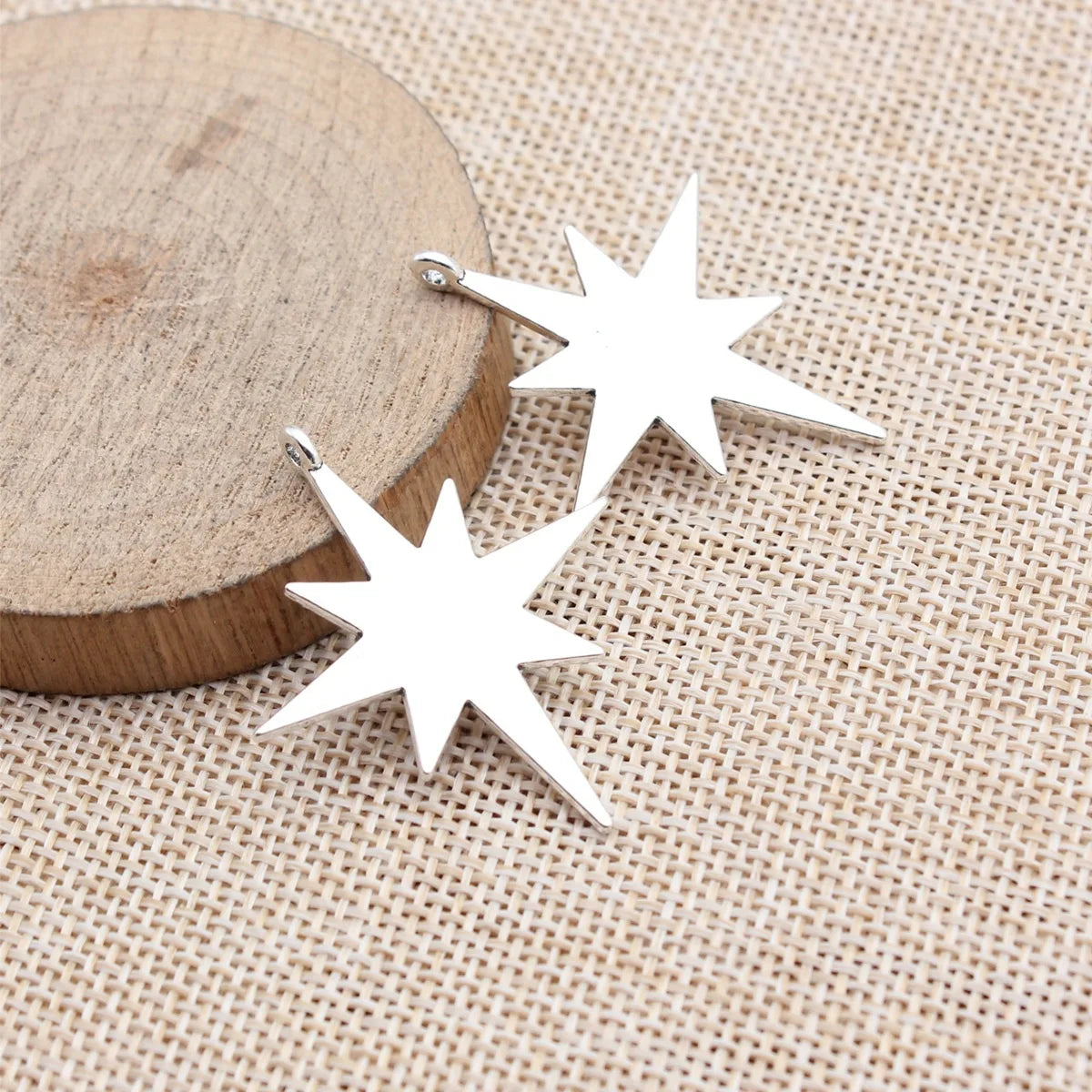 40x33mm 2.7g Multicolor Zinc Alloy Starburst Charm Pendant for DIY Necklace Clothing Jewelry Making