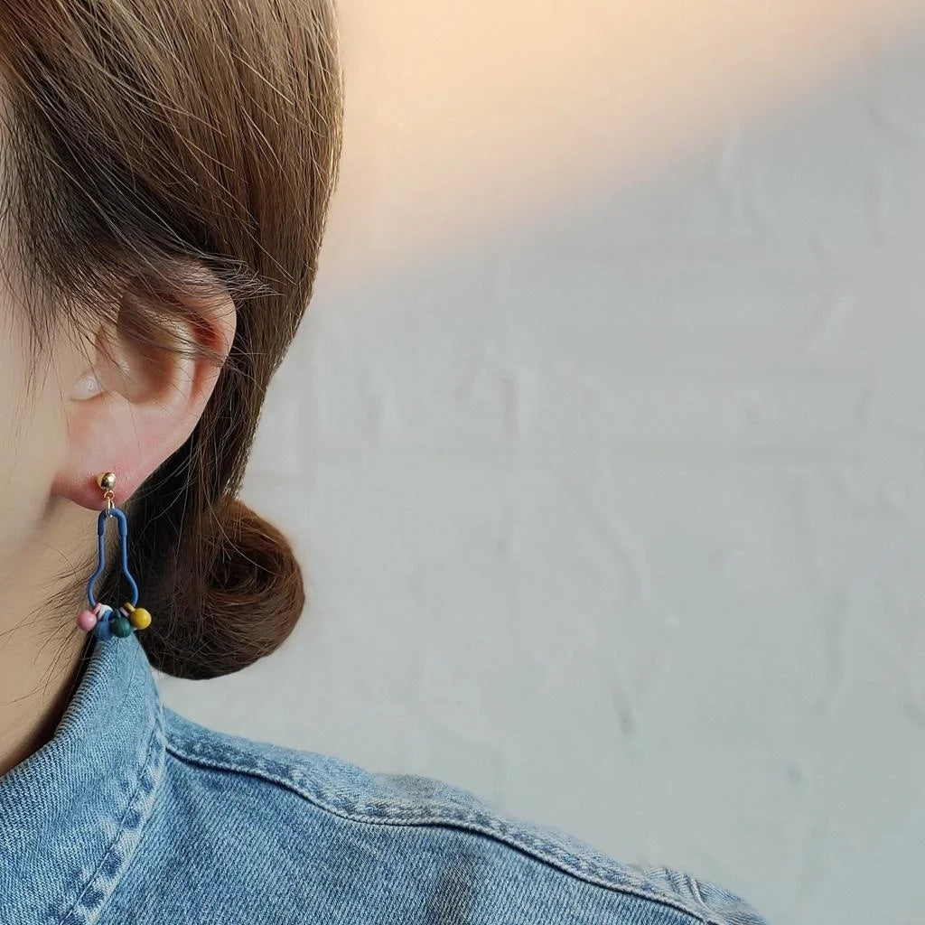 Korean Style Alloy Light Bulb Drop Earrings With Silver Plated Pins For Women