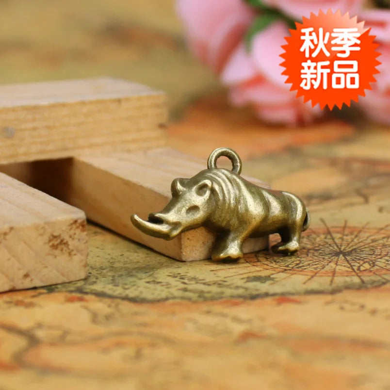 24x14MM Antique Silver Iron Rhino Charm Pendant for DIY Necklace Bracelet Jewelry Making
