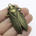 62x33mm 10.1g Multicolor Zinc Alloy Large Cicada Charm Pendant for DIY Insect Jewelry Making