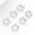 18K Gold Plated Copper 3D Plumeria Egg Flower Bead Caps for DIY Bracelets Necklaces