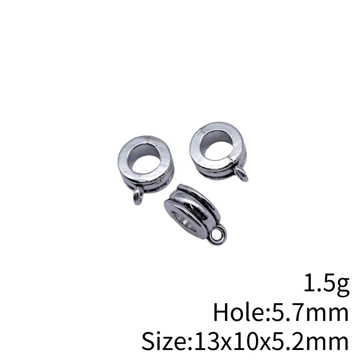 13x10x5.2mm 1.5g Antique Silver Zinc Alloy Pendant Bail jewelry findings for necklace charm making